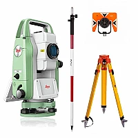 Комплект 4 в 1: тахеометр Leica TS03 R500 (5") со штативом, отражателем и вехой