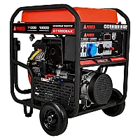 Генератор A-iPower A11000EAX в супертихом зимнем кожухе 1700SS RAL 7035 + блок автозапуска A-iPower 230В/400В 100А 8 ПИН
